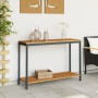 Mesa de Exterior Natural & Negra 35x110x75 cm Madera Maciza y Acero by , Garden tables - Ref: Foro24-4010607, Price: 130,83 €...
