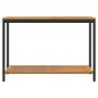 Mesa de Exterior Natural & Negra 35x110x75 cm Madera Maciza y Acero by , Garden tables - Ref: Foro24-4010607, Price: 130,83 €...