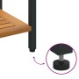 Mesa de Exterior Natural & Negra 35x110x75 cm Madera Maciza y Acero by , Garden tables - Ref: Foro24-4010607, Price: 130,83 €...