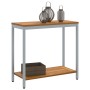 Mesa de Exterior Natural y Gris 35x80x75 cm de Madera Sólida y Acero von , Gartentische - Ref: Foro24-4010608, Preis: 94,27 €...