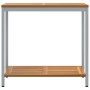 Mesa de Exterior Natural y Gris 35x80x75 cm de Madera Sólida y Acero von , Gartentische - Ref: Foro24-4010608, Preis: 94,27 €...