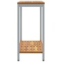 Mesa de Exterior Natural y Gris 35x80x75 cm de Madera Sólida y Acero von , Gartentische - Ref: Foro24-4010608, Preis: 94,27 €...