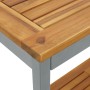 Mesa de Exterior Natural y Gris 35x80x75 cm de Madera Sólida y Acero von , Gartentische - Ref: Foro24-4010608, Preis: 94,27 €...