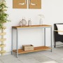 mesa de Exterior Natural y Gris 35x110x75 cm Madera Sólida y Aluminio | Foro24.es | Tu tienda online para hogar, jardín y más Foro24.es