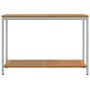 mesa de Exterior Natural y Gris 35x110x75 cm Madera Sólida y Aluminio | Foro24.es | Tu tienda online para hogar, jardín y más Foro24.es