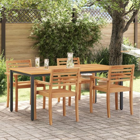 Mesa de Jardín  180x90x75 cm de Madera de Acacia Sólida y Metal | Foro24.es | Tu tienda online para hogar, jardín y más Foro24.es