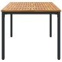 Mesa de Jardín 180x90x75 cm de Madera de Acacia Sólida y Metal