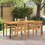 Mesa de Jardín 200x90x75 cm de Madera de Acacia Sólida y Metal by , Garden tables - Ref: Foro24-4010613, Price: 252,02 €, Dis...