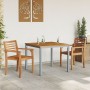 Mesa de Jardín 90x90x75 cm de Madera de Acacia Sólida y Metal by , Garden tables - Ref: Foro24-4010614, Price: 142,16 €, Disc...
