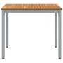 Mesa de Jardín 90x90x75 cm de Madera de Acacia Sólida y Metal by , Garden tables - Ref: Foro24-4010614, Price: 142,16 €, Disc...