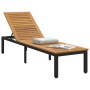 Tumbona Negra 200x55x35 cm Madera maciza de Acacia | Foro24.es | Tu tienda online para hogar, jardín y más Foro24.es