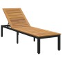 Tumbona Negra 200x55x35 cm Madera maciza de Acacia | Foro24.es | Tu tienda online para hogar, jardín y más Foro24.es