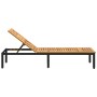 Tumbona Negra 200x55x35 cm Madera maciza de Acacia | Foro24.es | Tu tienda online para hogar, jardín y más Foro24.es