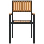 Sillas de exterior 4 pcs apilables de madera maciza de acacia y metal von , Gartenstühle - Ref: Foro24-4010627, Preis: 312,45...