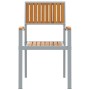 Sillas de Exterior  2 pcs Apilables de Madera Sólida Acacia y Metal Gris | Foro24.es | Tu tienda online para hogar, jardín y más Foro24.es