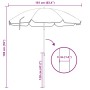 Parasol de Playa con Polo de Metal Azul y Blanco 161x193 cm de Poliéster von , Sonnenschirme - Ref: Foro24-4010656, Preis: 19...