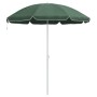 Paraguas de Playa con Polo de Metal Verde 161x193 cm de Poliéster by , Umbrellas - Ref: Foro24-4010657, Price: 21,95 €, Disco...