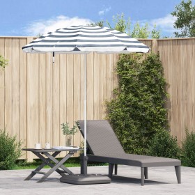 Parasol de playa con poste de aluminio Azul y Blanco 240 cm de , Sombrillas - Ref: Foro24-4010663, Precio: 24,79 €, Descuento: %