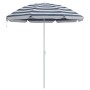 Parasol de playa con poste de aluminio Azul y Blanco 240 cm de , Sombrillas - Ref: Foro24-4010663, Precio: 24,79 €, Descuento: %