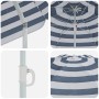 Parasol de playa con poste de aluminio Azul y Blanco 240 cm de , Sombrillas - Ref: Foro24-4010663, Precio: 24,79 €, Descuento: %