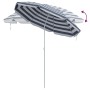 Parasol de playa con poste de aluminio Azul y Blanco 240 cm de , Sombrillas - Ref: Foro24-4010663, Precio: 24,79 €, Descuento: %