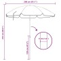 Parasol de playa con poste de aluminio Azul y Blanco 240 cm de , Sombrillas - Ref: Foro24-4010663, Precio: 24,79 €, Descuento: %