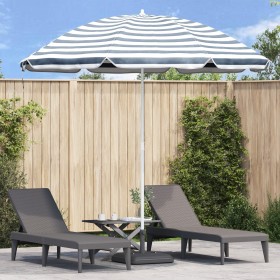 Paraguas de Playa con Poste de Aluminio Azul y Blanco 300 cm de , Sombrillas - Ref: Foro24-4010669, Precio: 34,93 €, Descuent...