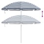 Paraguas de Playa con Poste de Aluminio Azul y Blanco 300 cm by , Umbrellas - Ref: Foro24-4010669, Price: 34,93 €, Discount: %