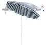 Paraguas de Playa con Poste de Aluminio Azul y Blanco 300 cm by , Umbrellas - Ref: Foro24-4010669, Price: 34,93 €, Discount: %