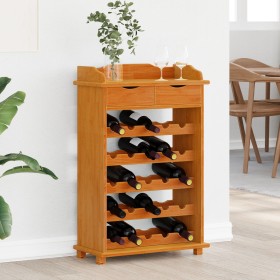 Expositor de Vino 90x60x30 cm Madera Maciza de