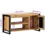 Banco para Zapatos 100x40x50 cm Madera Maciza Rugosa de Mango | Foro24.es | Tu tienda online para hogar, jardín y más Foro24.es