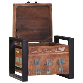 Baúl de Almacenamiento 40x30x30cm de Madera Maciza Recuperada y Metal de , Baúles de almacenamiento - Ref: Foro24-4015970, Pr...