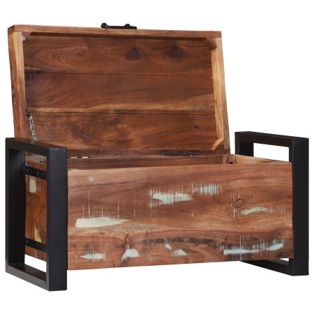 baúl de almacenamiento 60x30x30cm Madera reciclada y Metal de , Baúles de almacenamiento - Ref: Foro24-4015972, Precio: 106,4...