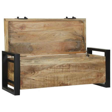 Cajas de Almacenamiento 80x30x30cm de Madera Maciza de Mango y Metal by , Storage trunks - Ref: Foro24-4015973, Price: 138,06...