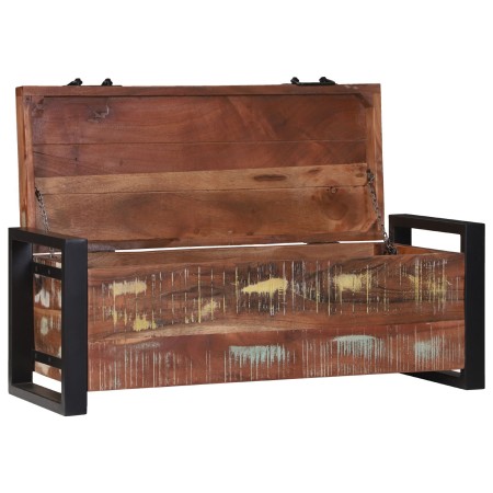 Baúles de Almacenamiento 80x30x30cm de Madera Maciza Recuperada y Metal by , Storage trunks - Ref: Foro24-4015974, Price: 123...