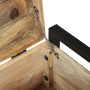 Cajas de Almacenamiento 80x30x30cm de Madera Maciza de Mango y Metal by , Storage trunks - Ref: Foro24-4015973, Price: 138,06...