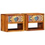 Cajones de Noche  2 pcs 40x35x35 cm Madera Sólida de Acacia | Foro24.es | Tu tienda online para hogar, jardín y más Foro24.es