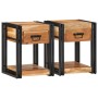 Set de 2 Mesitas de Noche 40x35x50 cm Madera de Acacia Sólida by , Nightstands - Ref: Foro24-4016693, Price: 169,27 €, Discou...