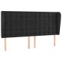 Cama box spring colchón y LED terciopelo negro 200x200 cm