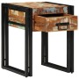 Mesa Auxiliar con Cajón Negra 40x40x50 cm de Madera Maciza Recuperada by , Side tables - Ref: Foro24-4016713, Price: 85,75 €,...
