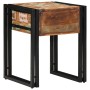 Mesa Auxiliar con Cajón Negra 40x40x50 cm de Madera Maciza Recuperada by , Side tables - Ref: Foro24-4016713, Price: 85,75 €,...