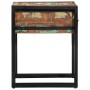Mesa Auxiliar con Cajón Negra 40x40x50 cm de Madera Maciza Recuperada by , Side tables - Ref: Foro24-4016713, Price: 85,75 €,...