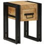 Mesa Auxiliar  con Cajón Negra 30x30x40 cm de Madera Maciza de Mango | Foro24.es | Tu tienda online para hogar, jardín y más Foro24.es
