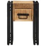 Mesa Auxiliar  con Cajón Negra 30x30x40 cm de Madera Maciza de Mango | Foro24.es | Tu tienda online para hogar, jardín y más Foro24.es
