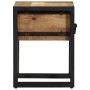 Mesa Auxiliar  con Cajón Negra 30x30x40 cm de Madera Maciza de Mango | Foro24.es | Tu tienda online para hogar, jardín y más Foro24.es