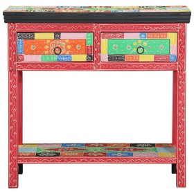 Mesa Consola con Cajones Multicolor de Madera