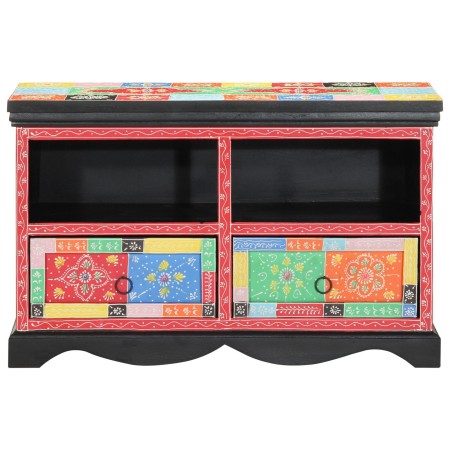 Mueble de TV  Multicolor 80x35x50 cm de Madera Sólida de Mango | Foro24.es | Tu tienda online para hogar, jardín y más Foro24.es