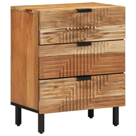 Cabinet Nightstand 50x33x62 cm Madera maciza de Acacia by , Nightstands - Ref: Foro24-4017765, Price: 115,34 €, Discount: %
