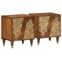 Cabinetes de Noche 2 pcs 40x33x46 cm de Madera Sólida de Mango de , Mesitas de noche - Ref: Foro24-4018733, Precio: 110,78 €