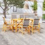Garden dining set 7 pieces solid acacia wood by vidaXL, Garden sets - Ref: Foro24-3087125, Price: 506,60 €, Discount: %